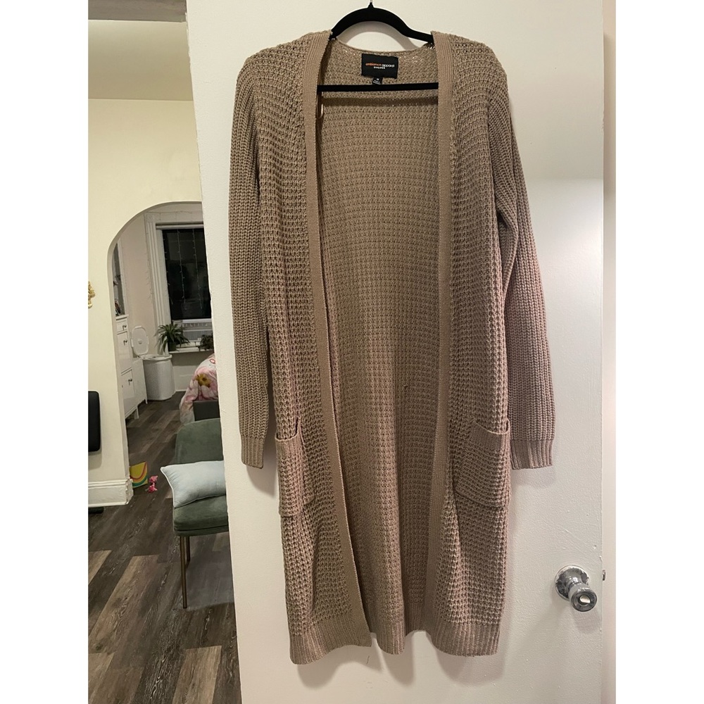 Camel long Cardigan